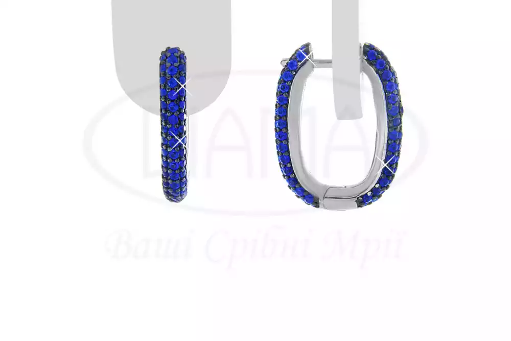 Сережки срібні з Цирконом фото 1