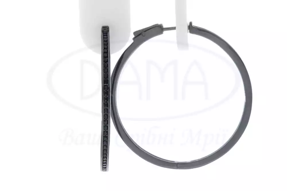 Срібні круглі сережки фото 1