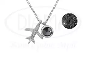 Срібне кольє "Літак"