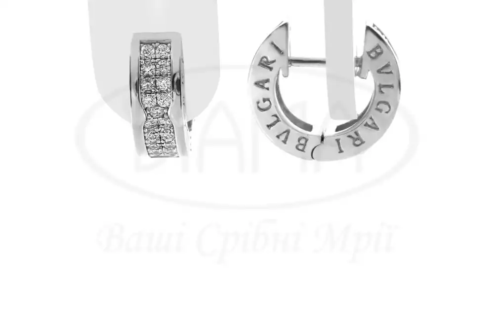 Срібні сережки з цирконом фото 1