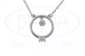 Срібне кольє "Каблучка"