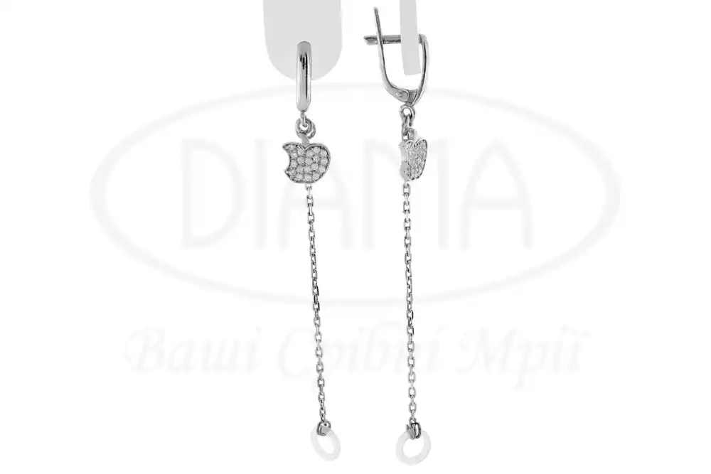 Срібні сережки "Яблуко" фото 1