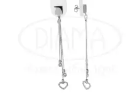 Срібні сережки "Серце"