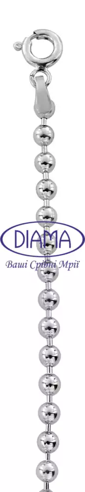 Срібний ланцюг  "Кулька перлина" фото 2