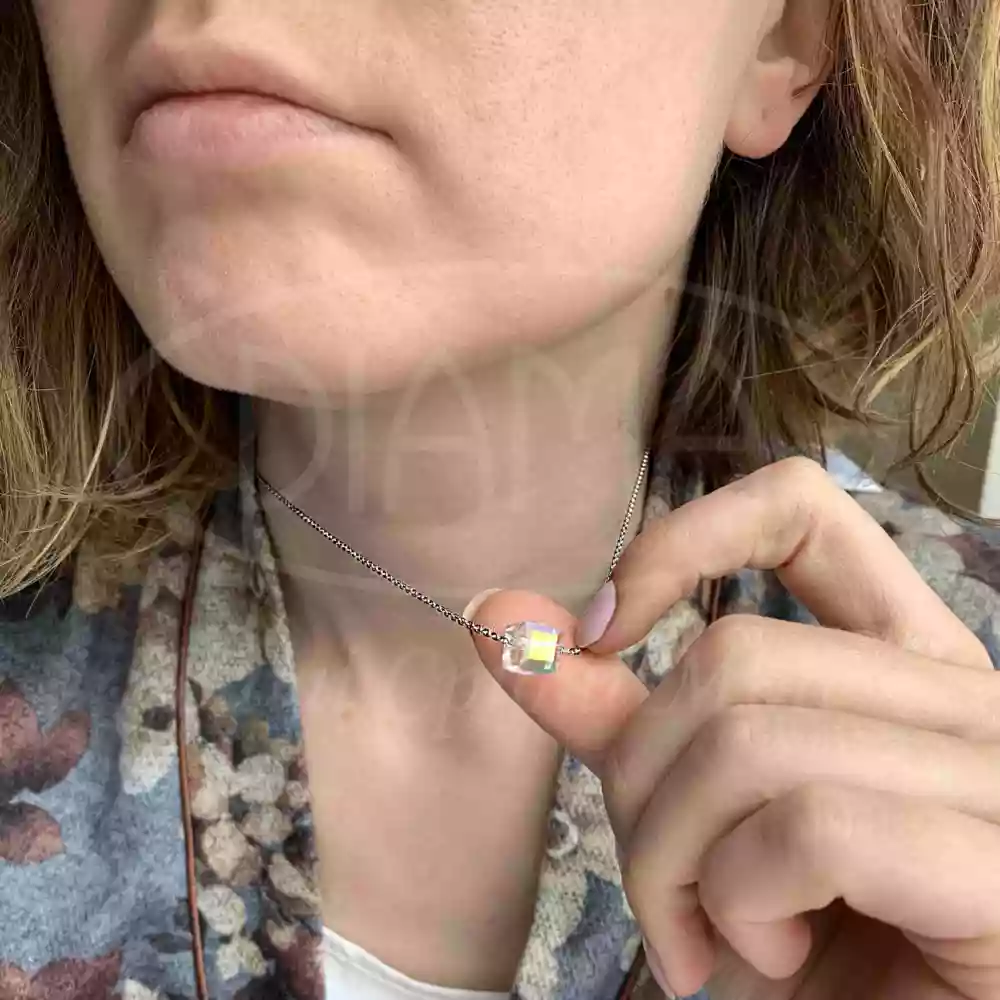 Срібне кольє "Куб" фото 3