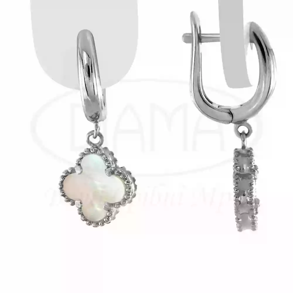 Сережки срібні "Клевер" фото 1