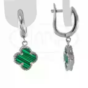 Сережки срібні "Клевер"