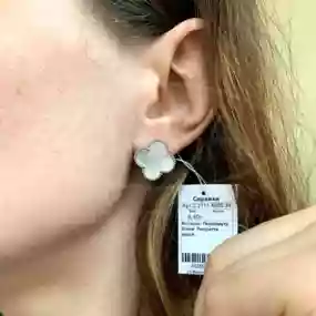 Срібні сережки з Перламутром