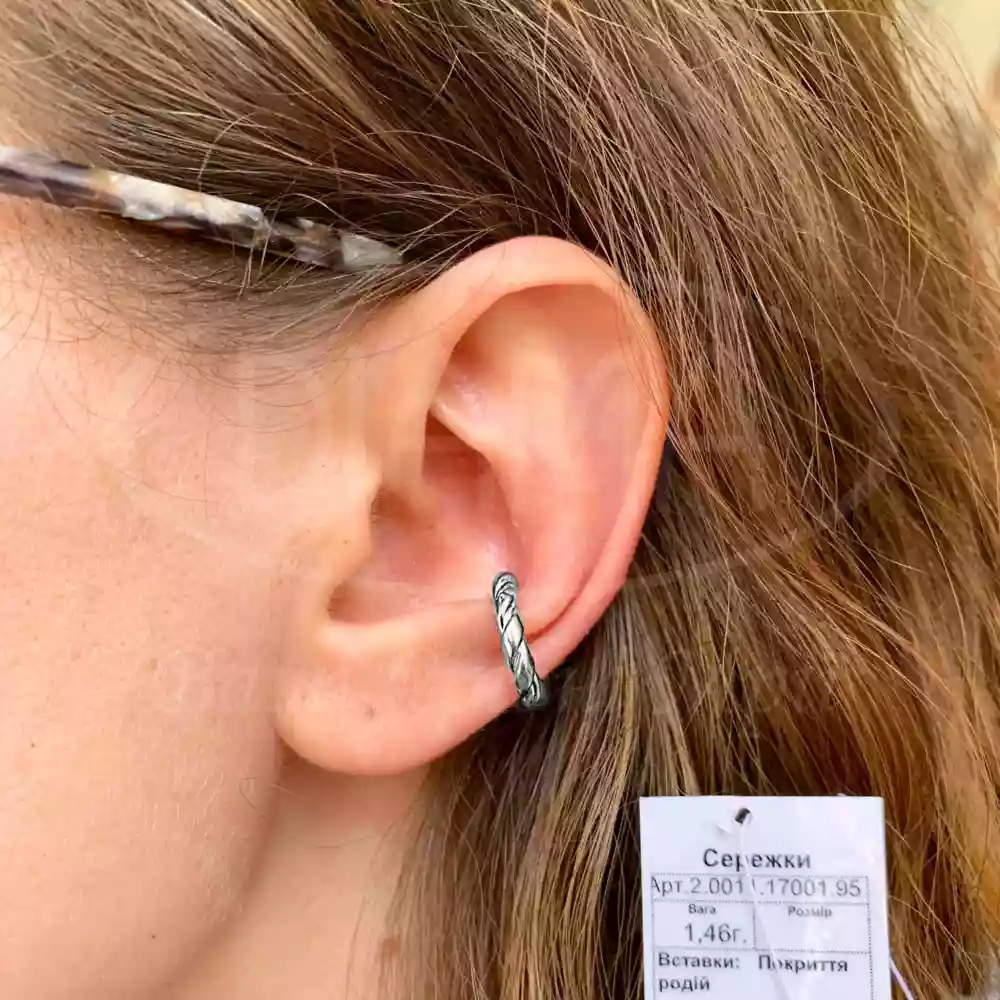 Срібна сережка фото 2