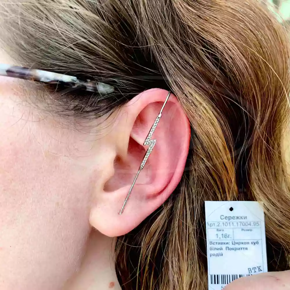 Срібна сережка фото 2