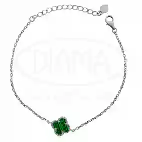 Браслет срібний з Малахітом