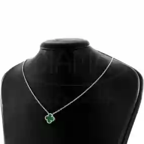 Кольє срібне з Малахітом