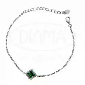 Браслет срібний з Малахітом