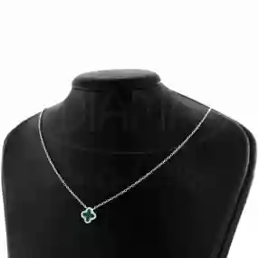 Кольє срібне з Малахітом