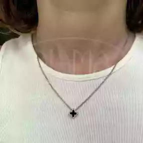 Срібние кольє з "Клевером"