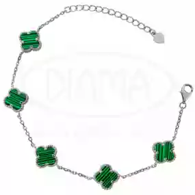 Браслет срібний з Малахітом