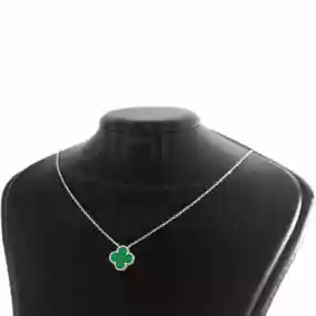 Кольє срібне "Клевер"