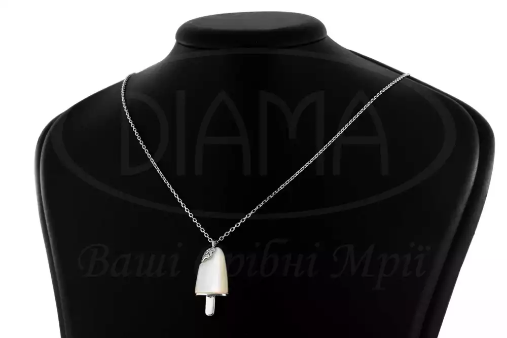 Срібне кольє "Морозиво" фото 1