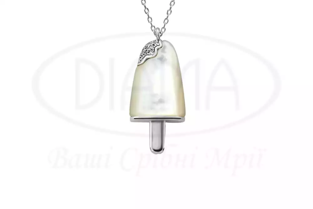 Срібне кольє "Морозиво" фото 2