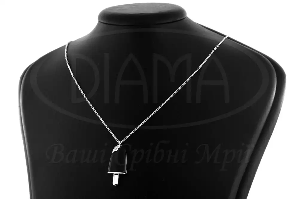 Срібне кольє "Морозиво" фото 1