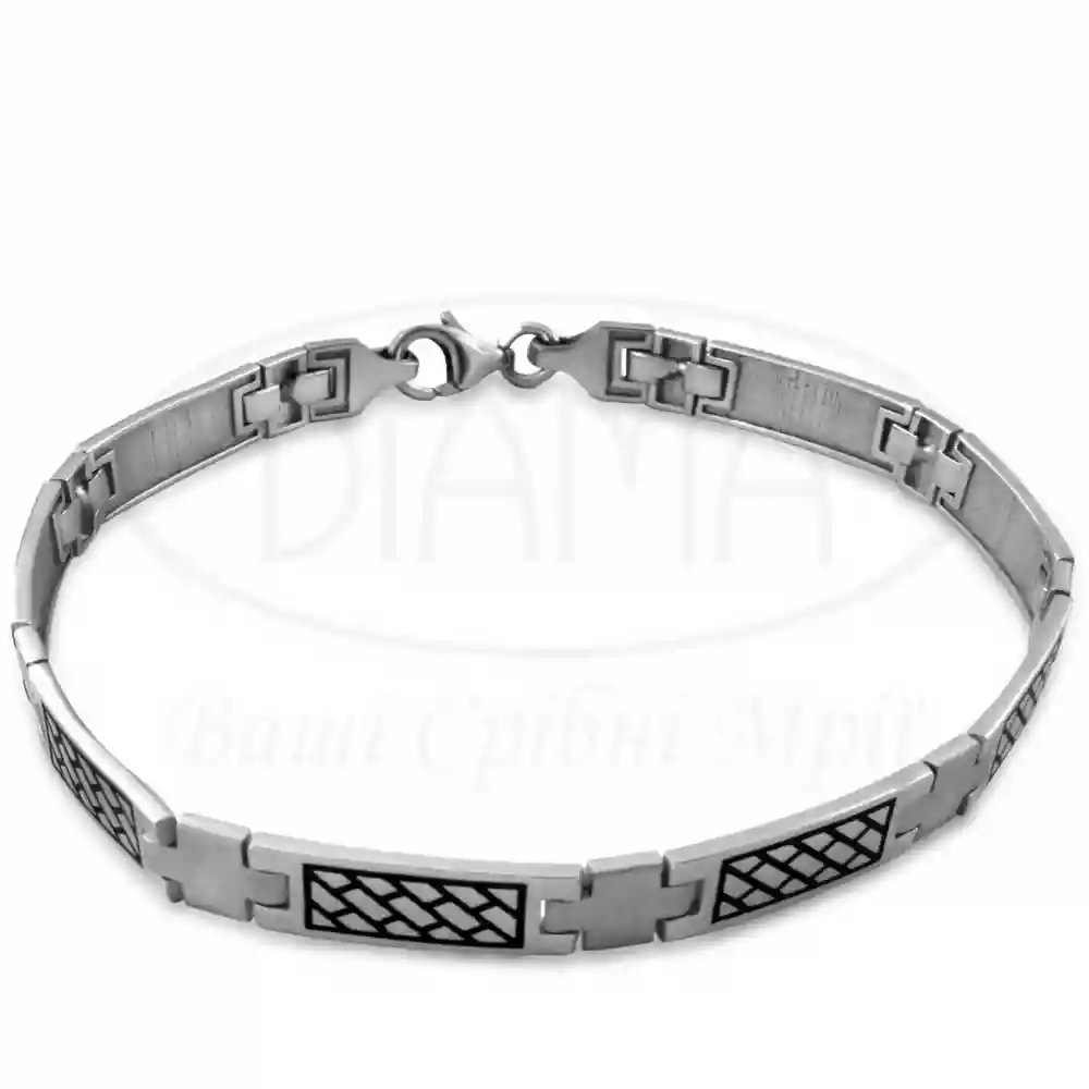 Срібний чоловічий браслет фото 1