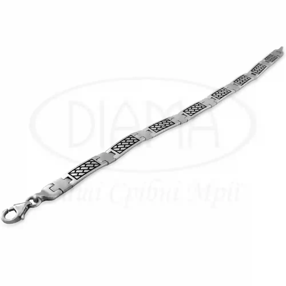 Срібний чоловічий браслет фото 2