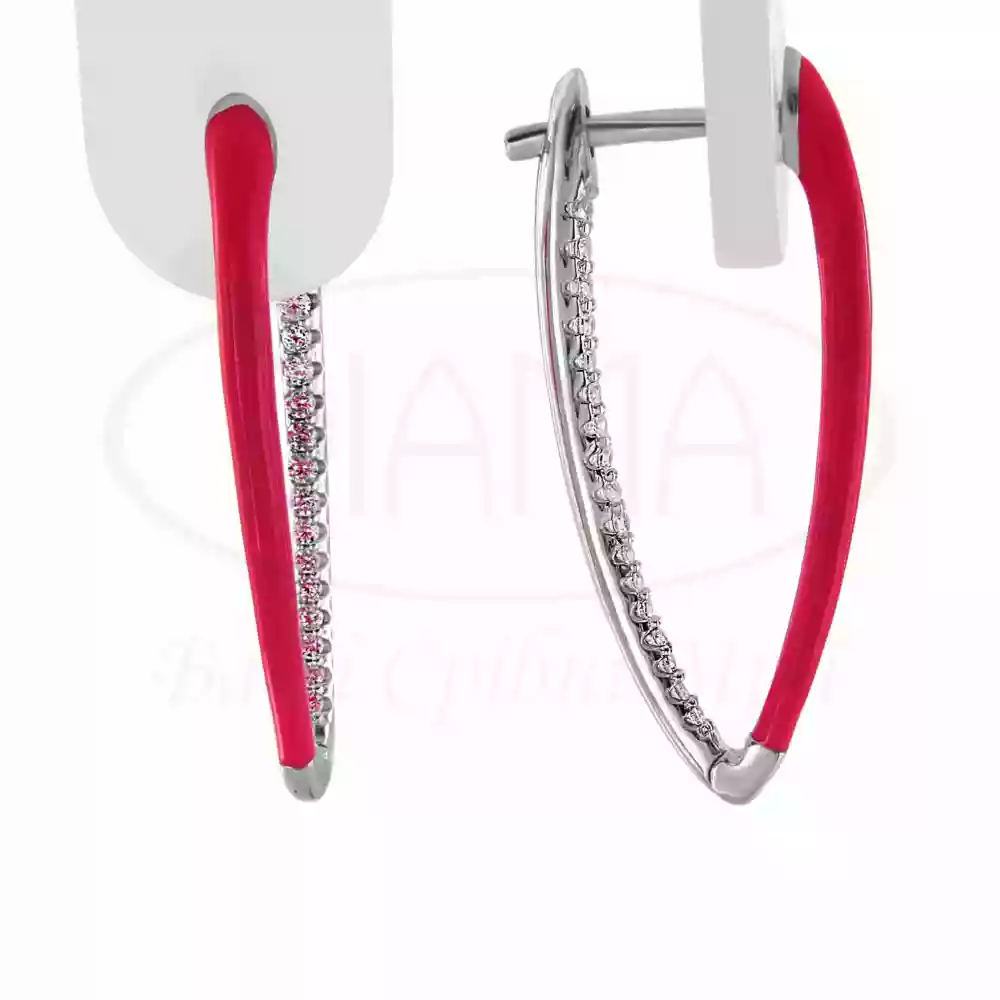 Срібні сережки з емаллю фото 1