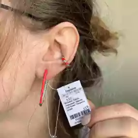 Срібні сережки з емаллю