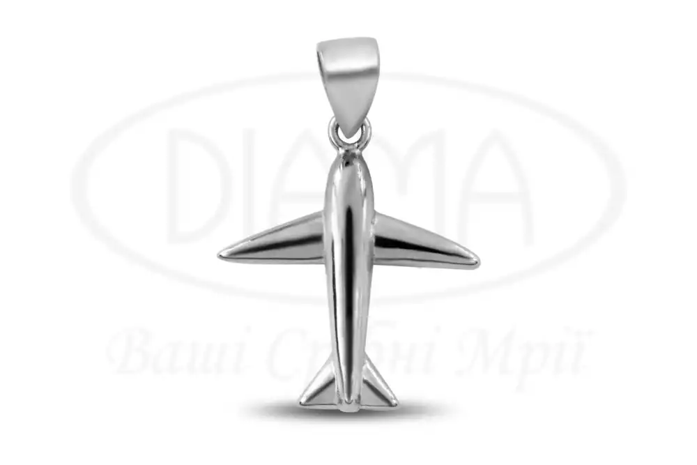 Підвіска срібна "Літак" фото 1