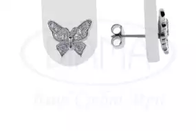 Срібні пусети "Метелик"