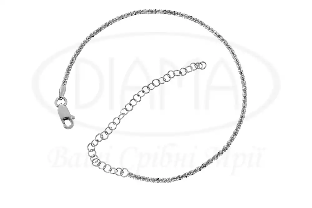 Срібний браслет на ногу фото 1