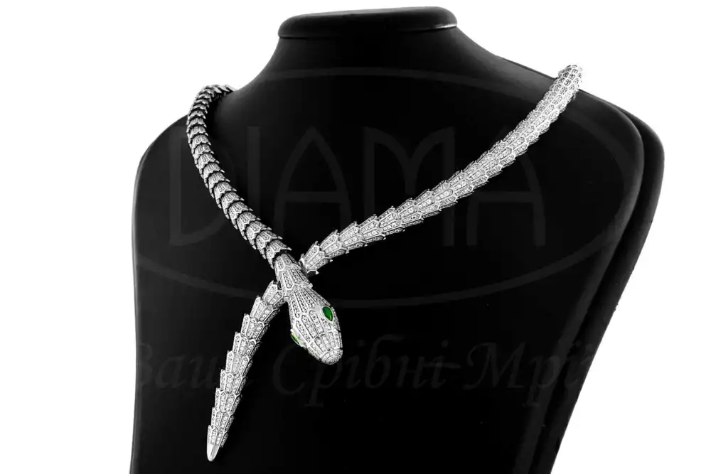 Кольє срібне "Змія" фото 1