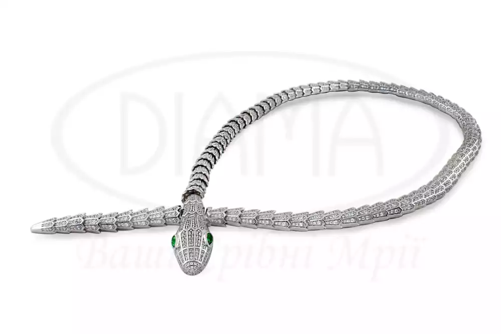 Кольє срібне "Змія" фото 3