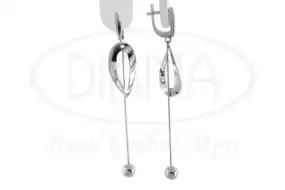 Срібні сережки з кулькою