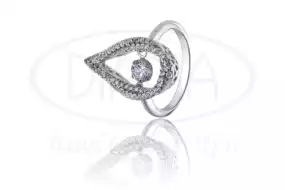 Каблучка срібна з цирконом