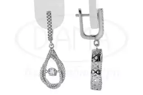 Сережки срібні з цирконом