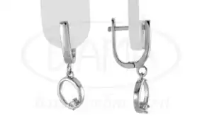 Срібні сережки з цирконом