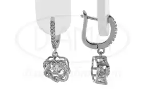 Срібні сережки з цирконом