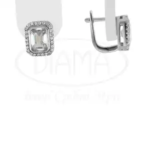 Срібна сережки з Цирконом