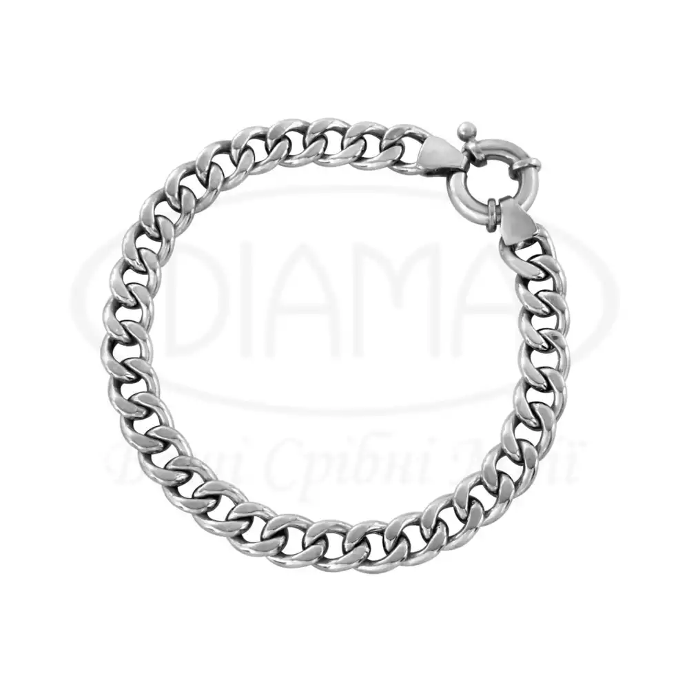 Браслет срібний "Пустотілий" фото 1