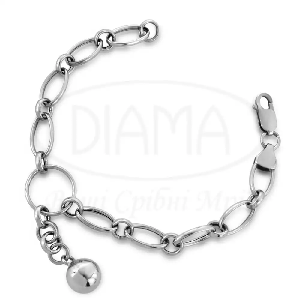 Срібний браслет "Кулька" фото 1