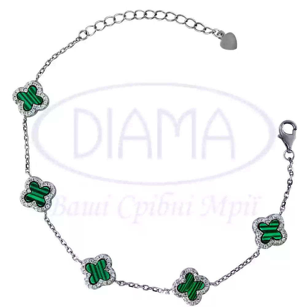 Браслет срібний з Малахітом фото 1