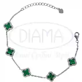 Браслет срібний з Малахітом