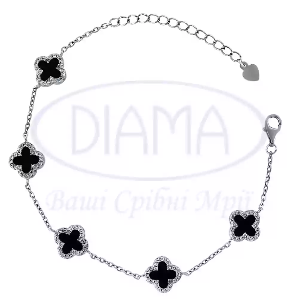 Браслет срібний з Оніксом фото 1