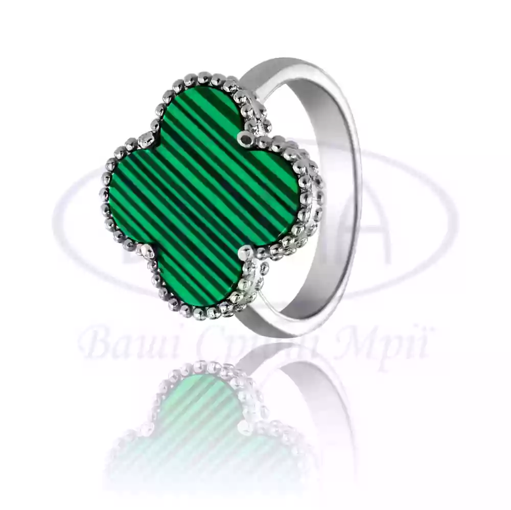 Срібна каблучка з Малахітом фото 1