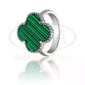 Срібна каблучка з Малахітом