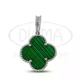 Срібна підвіска з Малахітом