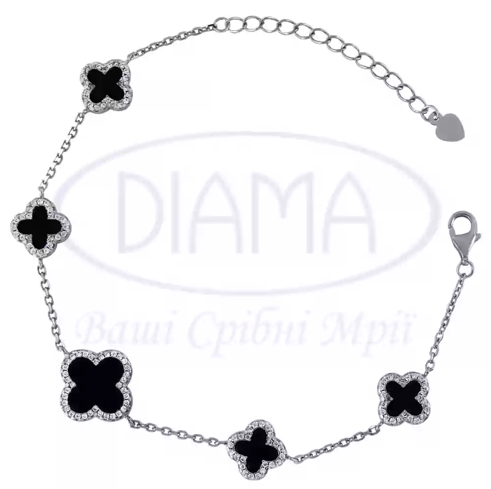 Браслет срібний з Оніксом фото 1