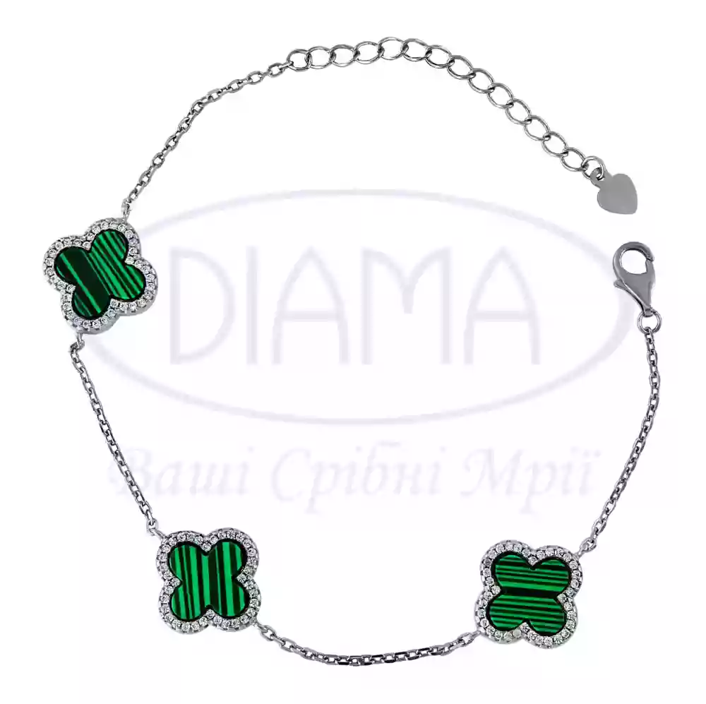 Браслет срібний з Малахітом фото 1