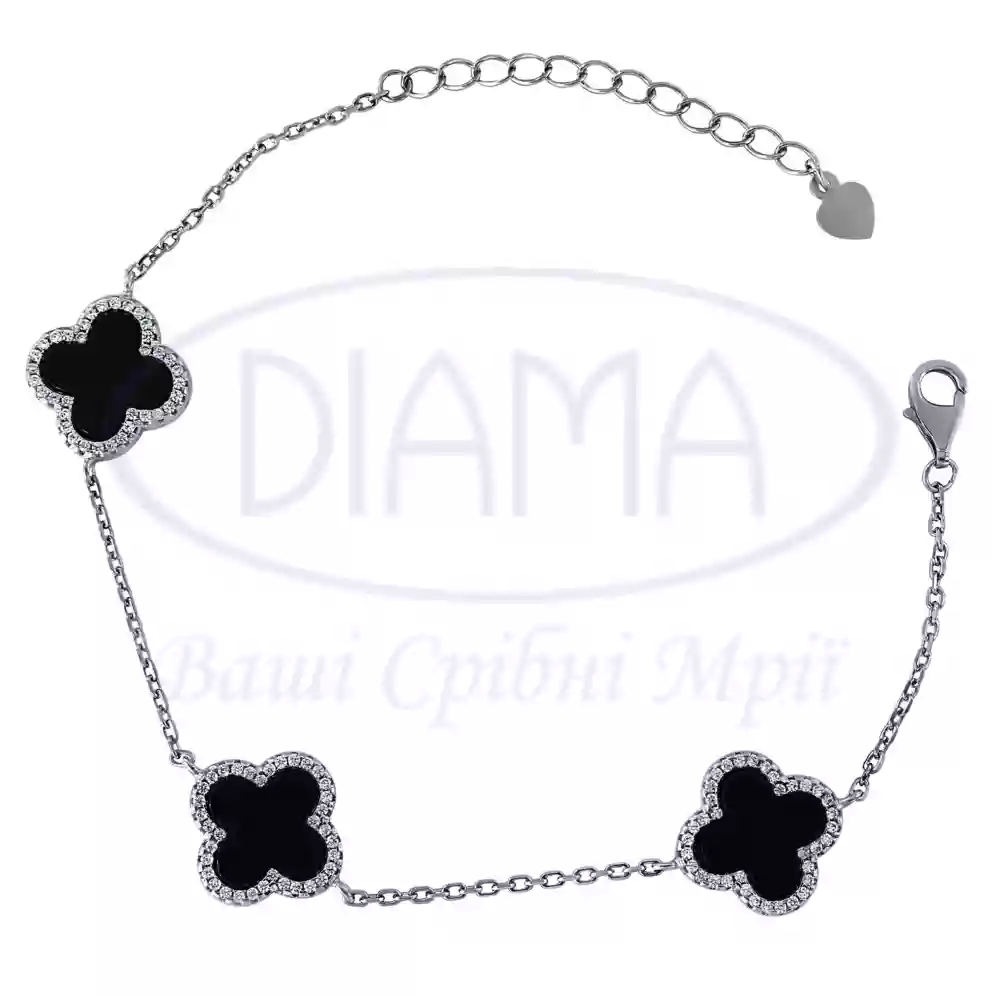 Браслет срібний з Оніксом фото 1